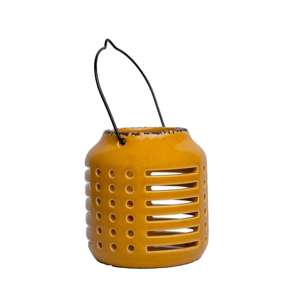 Hanging Tealight Candle Holder - Yellow
