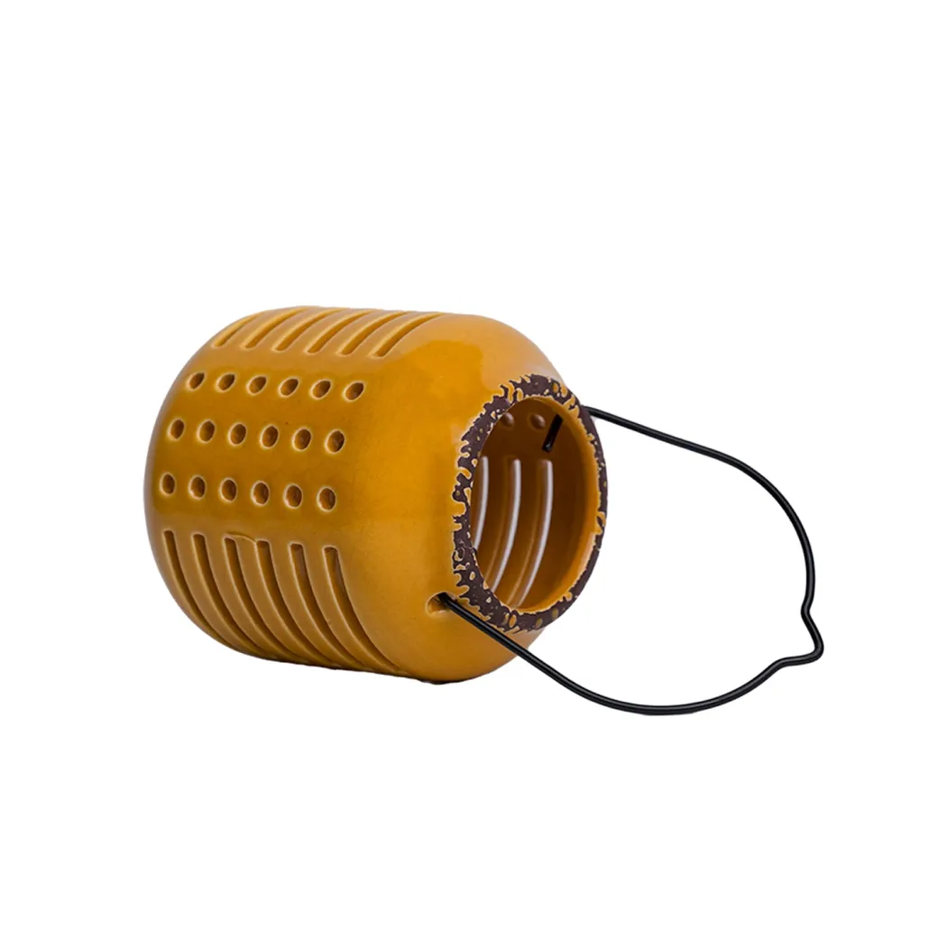 Hanging Tealight Candle Holder - Yellow