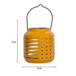 Hanging Tealight Candle Holder - Yellow