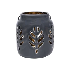 Hanging Tealight Holder - Ceramic & Black