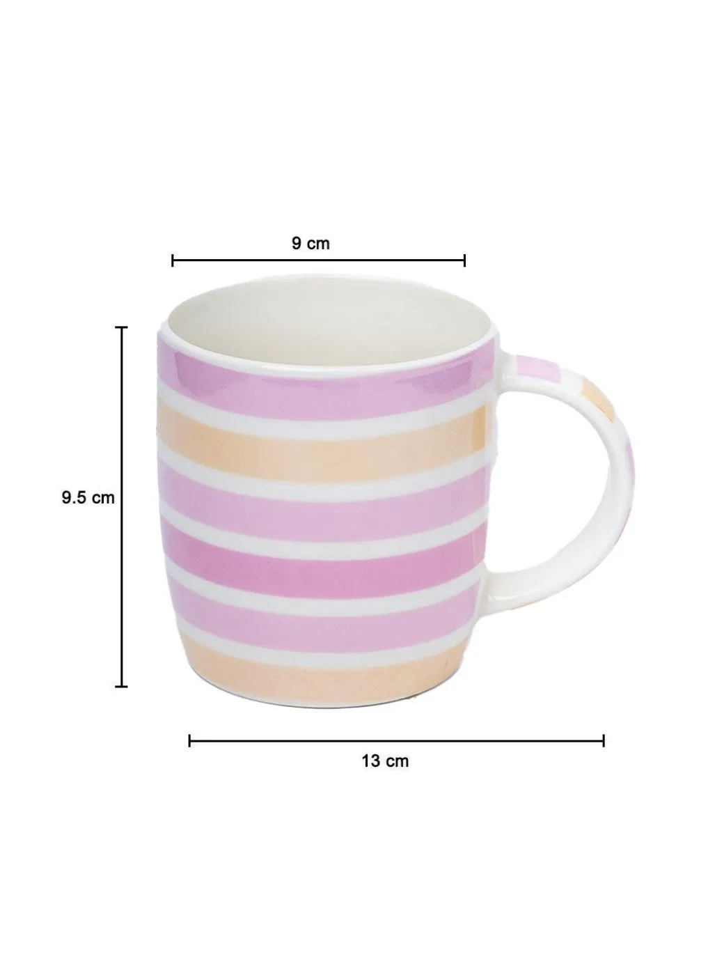 Horizontal Stripes Coffee Mug - 350mL, Multi