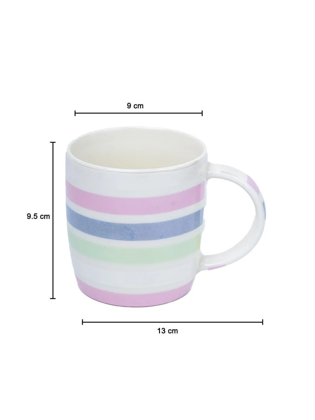 Horizontal Stripes Pattern Mug - 350mL, Multi