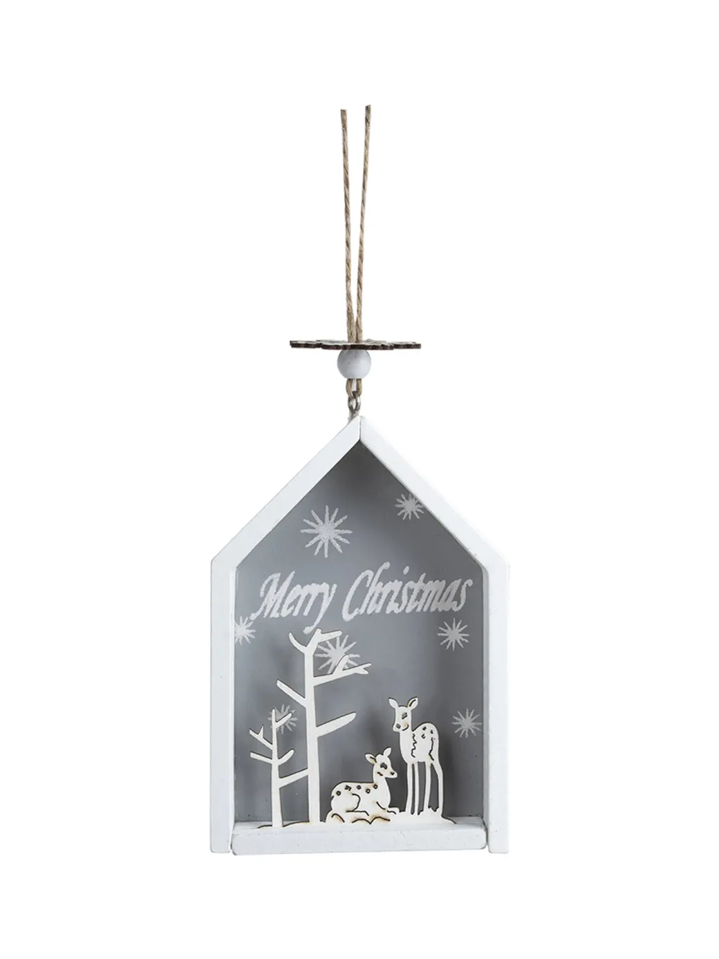 House Design - "Merry Christmas" Hanging Plaque Set Of 2 Pcs