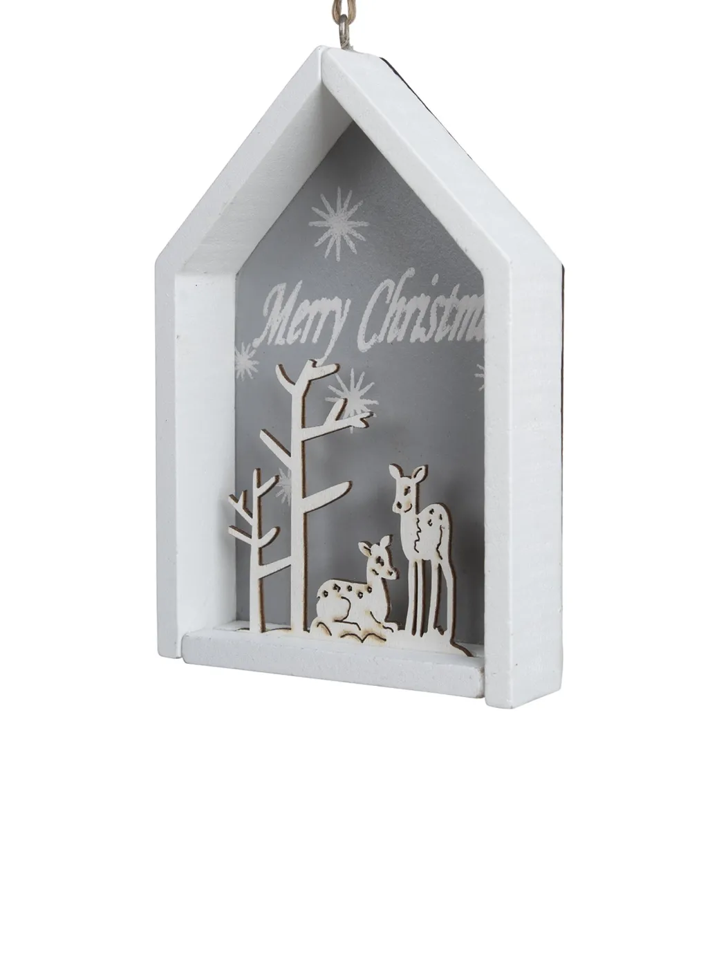 House Design - "Merry Christmas" Hanging Plaque Set Of 2 Pcs
