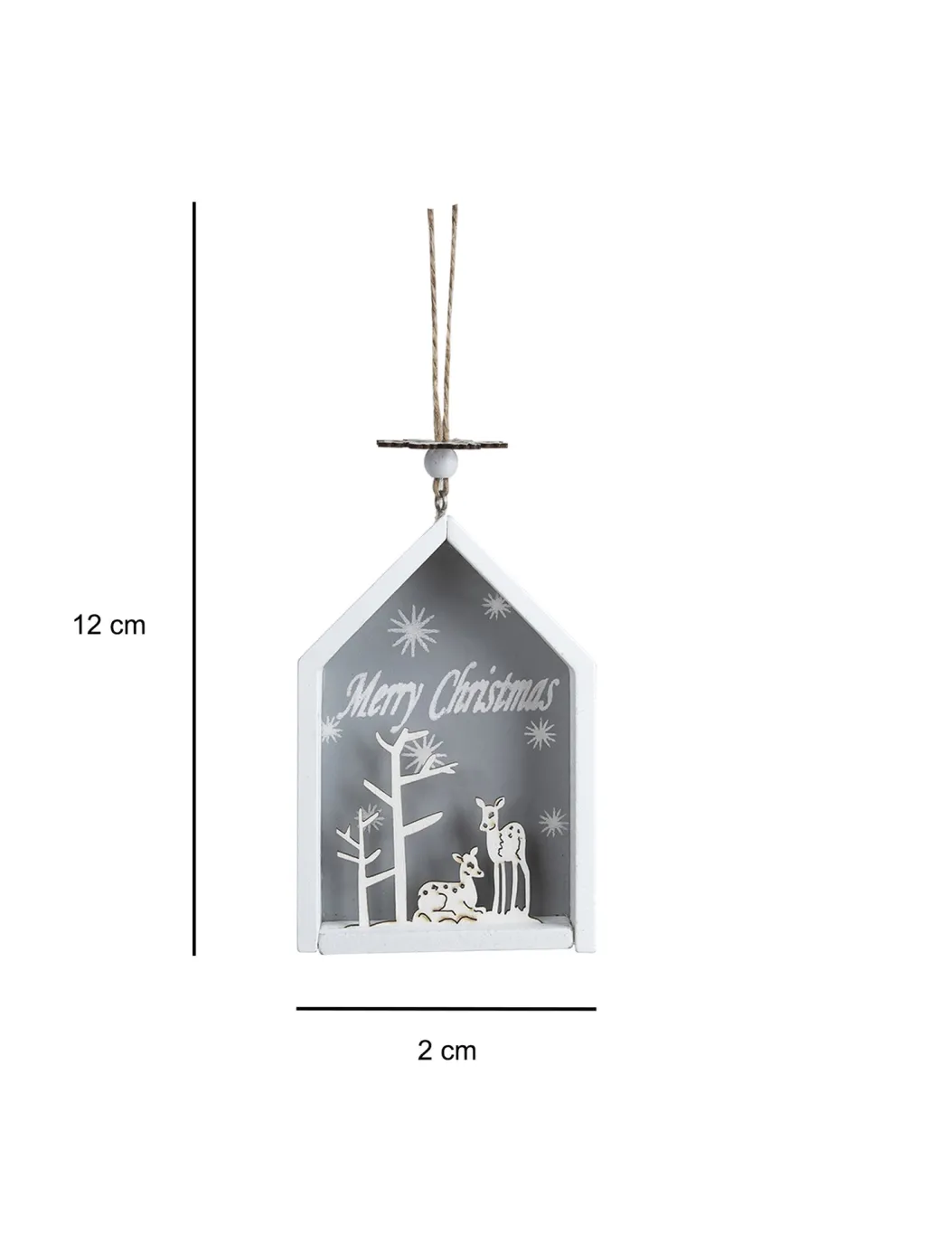 House Design - "Merry Christmas" Hanging Plaque Set Of 2 Pcs