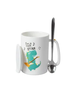 I'M a rock STAR' Coffee Mug With Lid - Dragon, 400 Ml