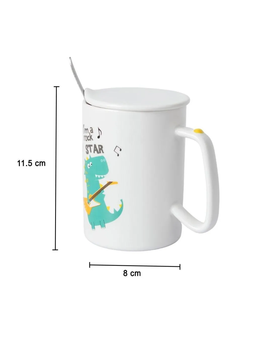 I'M a rock STAR' Coffee Mug With Lid - Dragon, 400 Ml