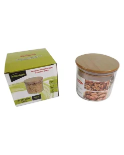 Jar with Airtight Lid, Brown, Plastic, 500 mL