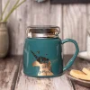 Keep Like Simple' Coffee Mug With Lid -  Sea Green, 360Ml