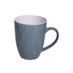 Lagoon Ceramic Mug - 360Ml, Leaf Pattern