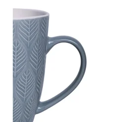 Lagoon Ceramic Mug - 360Ml, Leaf Pattern