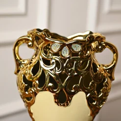 Large Rococo Ceramic Floor Vase