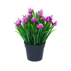 Lavender Artificial Flower With Pot