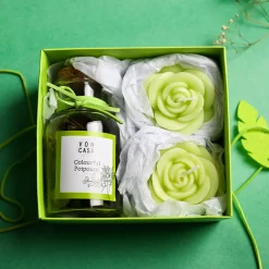 Lily Flower Candles & Potpourri Set