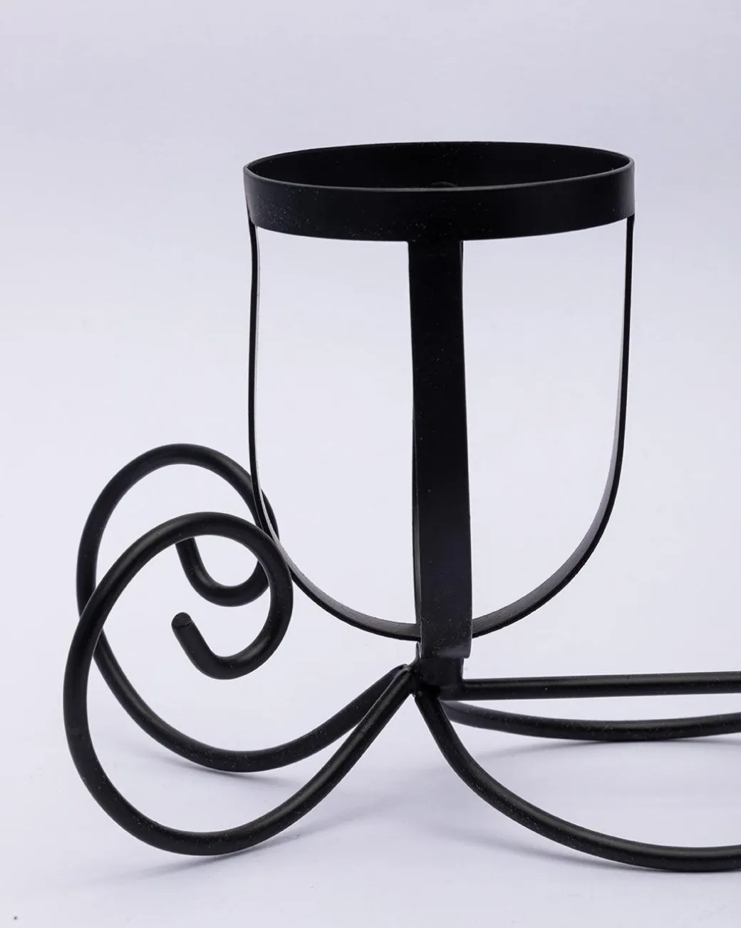 Market99 3 T-Light Candle Holder, Multicolour Votive Holder, Modern Design, Black Finish, Mild Steel