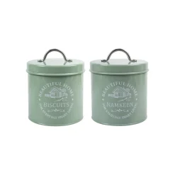 Market99 Biscuits & Namkeen Storage Jar with Lid - Set Of 2, Each 1300 mL