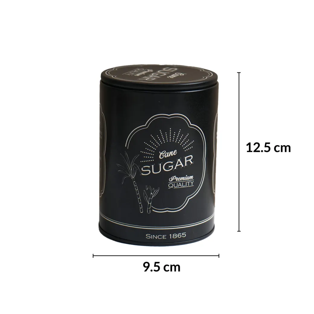 MARKET99 Black Iron Coffee, Tea & Sugar Jars - (1000 ml Each, Set Of 3)