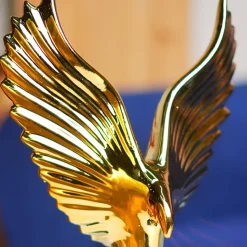 MARKET99 Ceramic Decor Object Sculpture Eagle or Phoeni x in Black & Golden