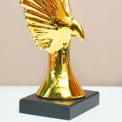 MARKET99 Ceramic Decor Object Sculpture Eagle or Phoeni x in Black & Golden