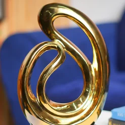 MARKET99 Ceramic 'Looping Shape Sculpture' Decor Object