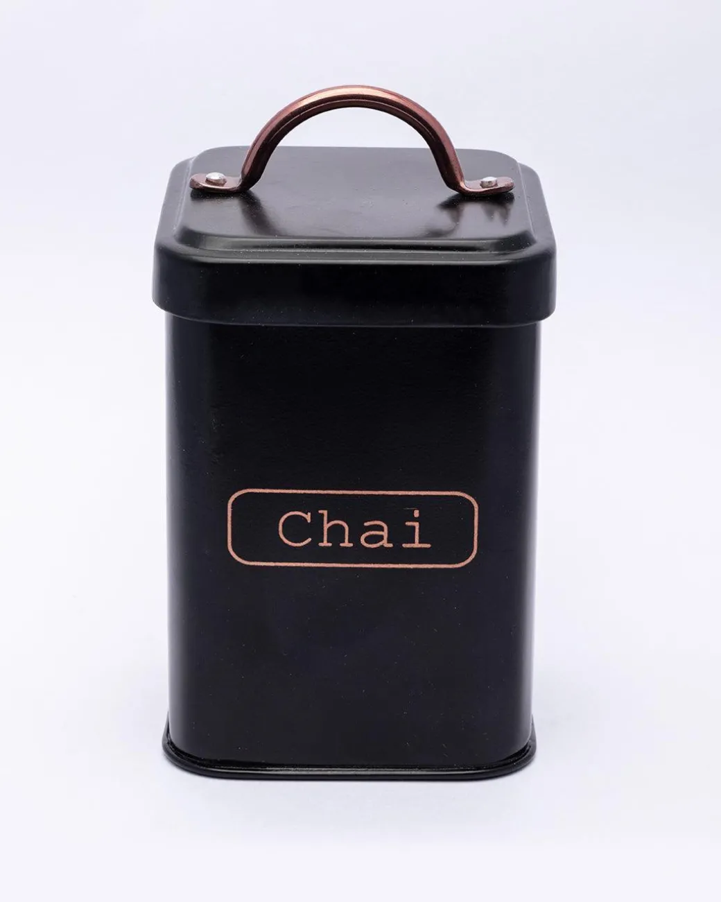 Market99 Chai Jar, Kitchen Decorative, Countertop Metal Storage Jar, Black, Mild Steel | (1 Litre)