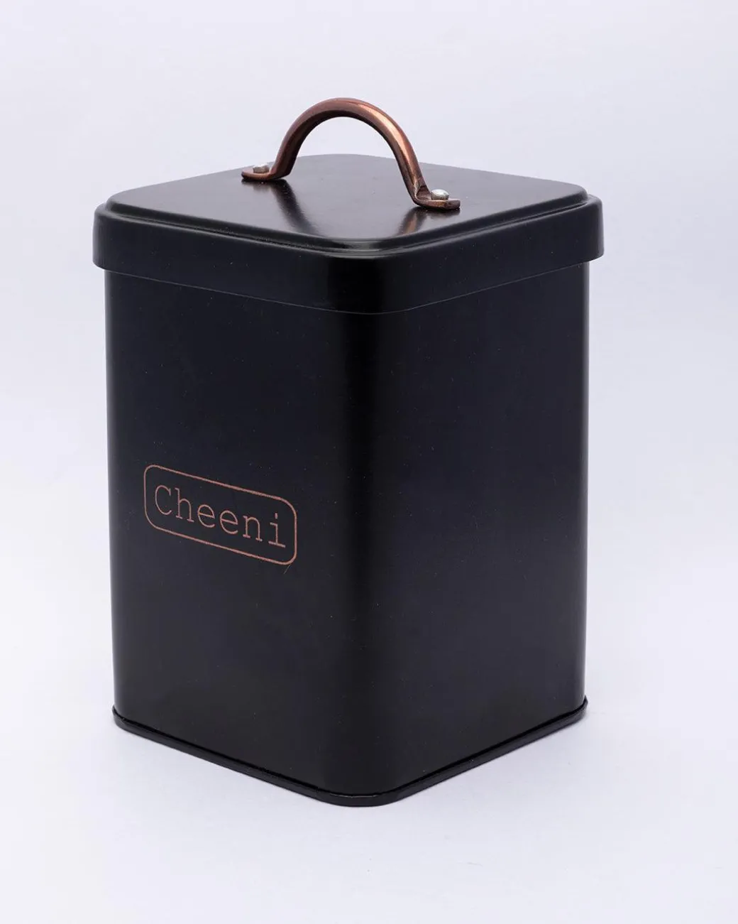 Market99 Cheeni Jar, Kitchen Decorative, Countertop Metal Storage Jar, Black, Mild Steel | (1.9 Litre)
