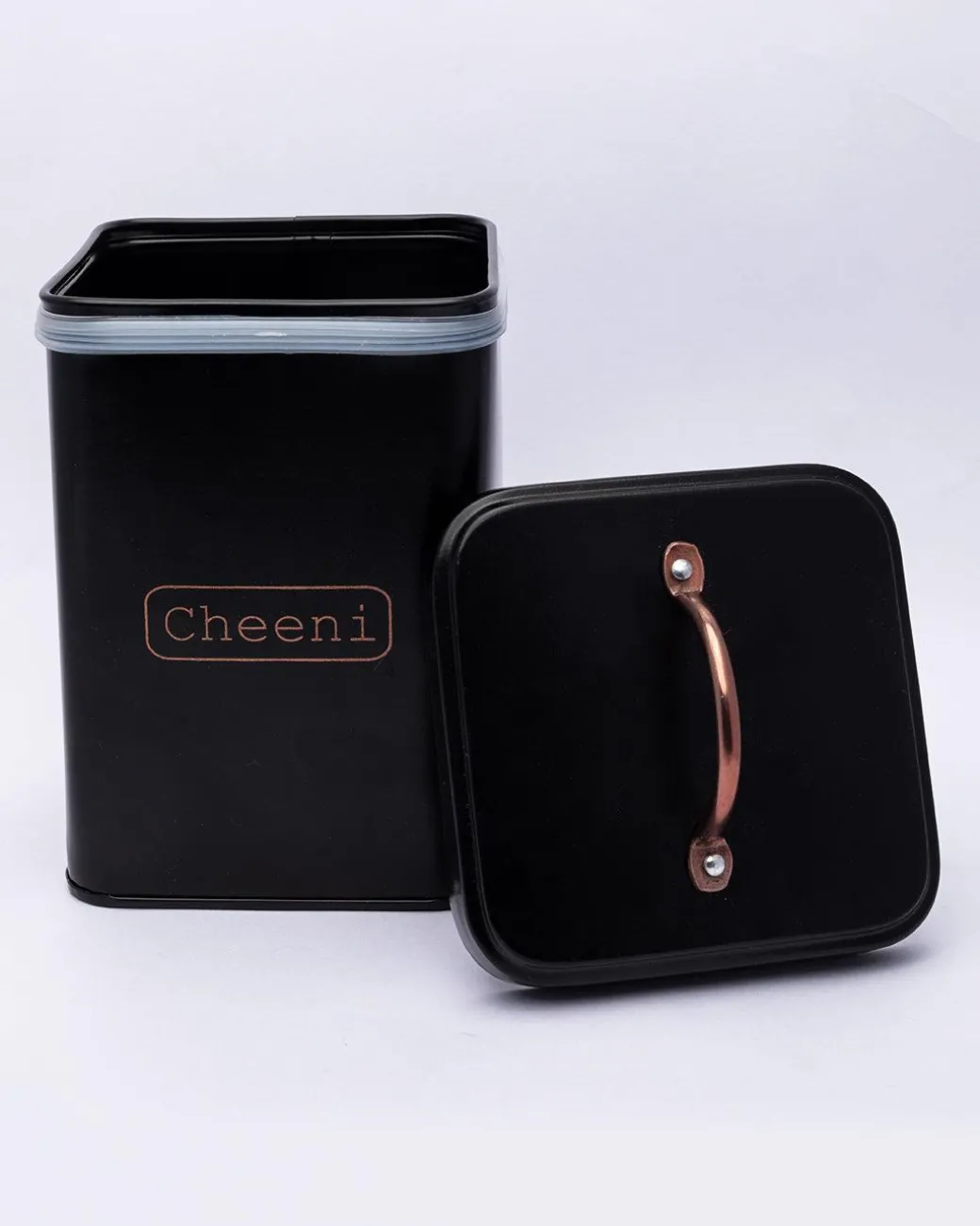 Market99 Cheeni Jar, Kitchen Decorative, Countertop Metal Storage Jar, Black, Mild Steel | (1.9 Litre)