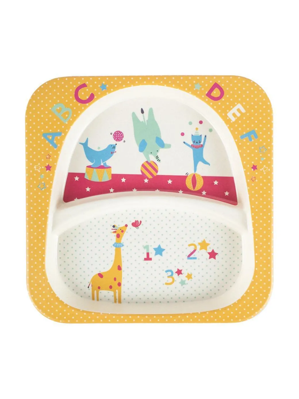 Market99 Children'S Pastel Dinner Set 1 Plate, 1 Bowl, 1 Tumbler, 1 Fork & 1 Spoon