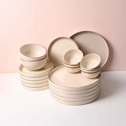Market99 Chochip Cream Plato Dinner Set - 20 Pcs