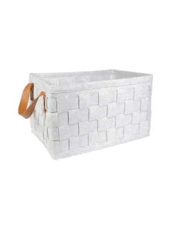 Market99 Felt Fabric Storage Basket Organizer Boxes (25 Litre) - 41X28X22Cm