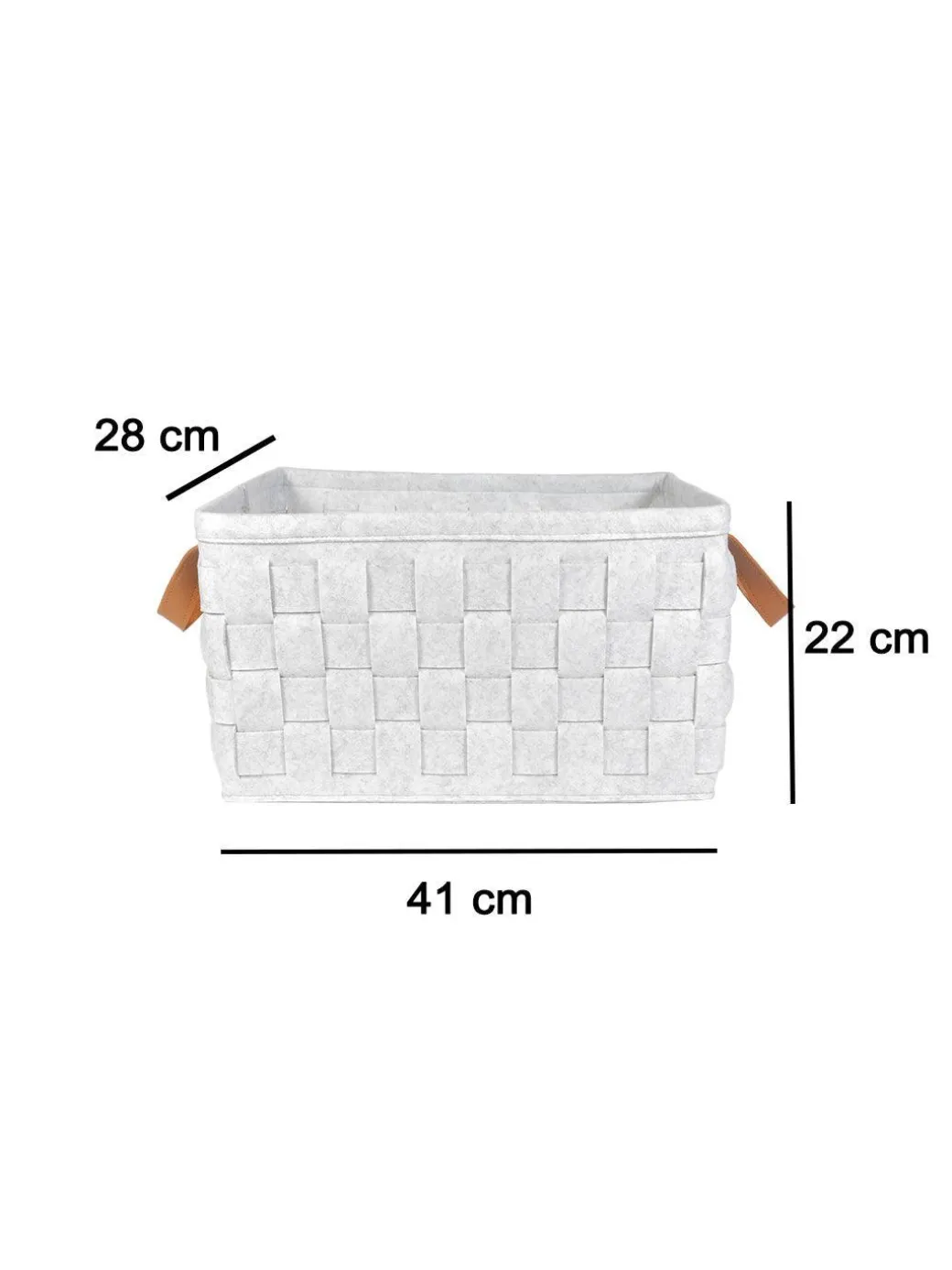 Market99 Felt Fabric Storage Basket Organizer Boxes (25 Litre) - 41X28X22Cm