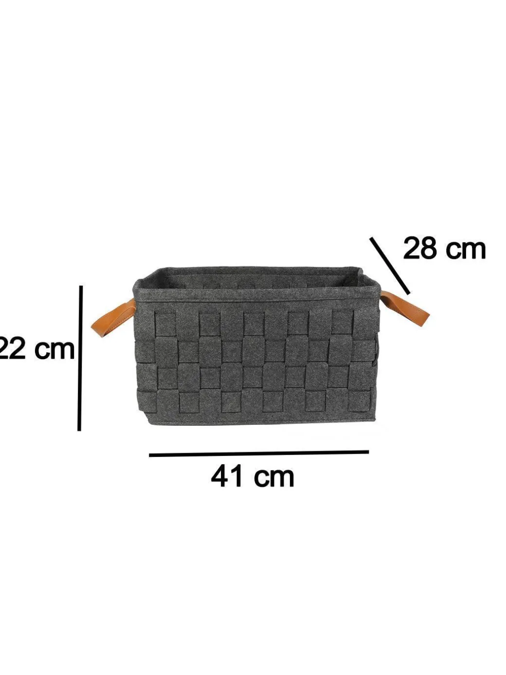 Market99 Felt Fabric Storage Basket Organizer Boxes (25 Litre) - 41X28X22Cm