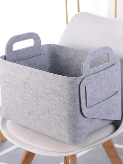 Market99 Felt Storage Basket Organiser - 28 X 16 X 16Cm