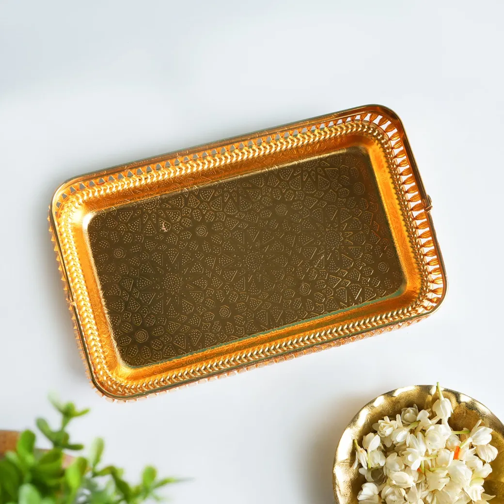 MARKET99 Golden Nordic Iron Basket With Handle