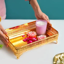 MARKET99 Golden Nordic Iron Basket With Handle