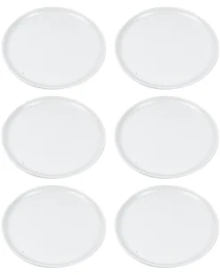 Market99 Hammered Melamine Tableware White Glossy Finish Quarter Plates for Dining Table (Set Of 6, White)