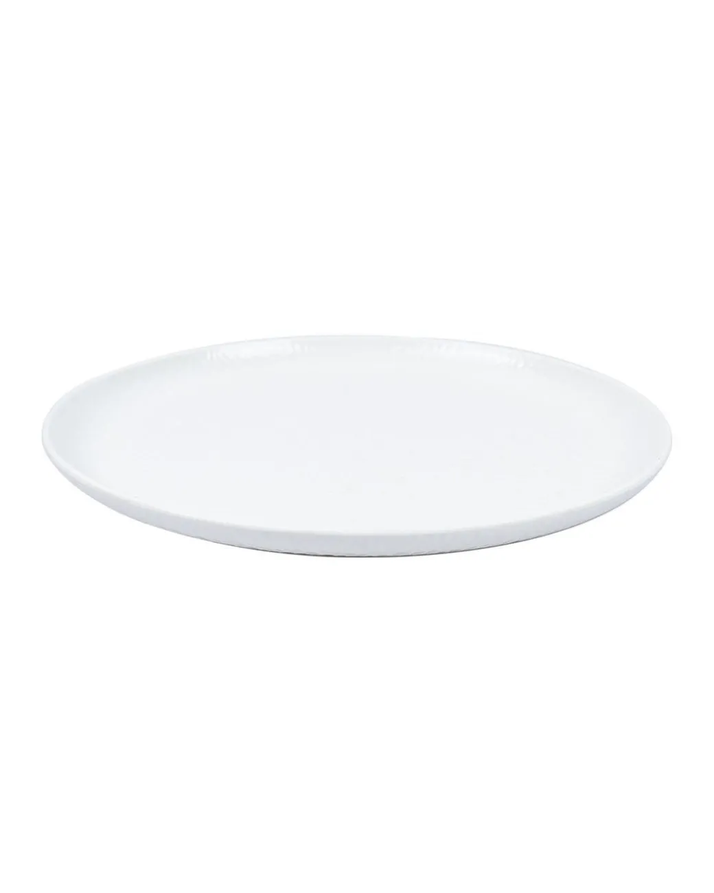 Market99 Hammered Melamine Tableware White Glossy Finish Full Plates for Dining Table (Set Of 6, White)