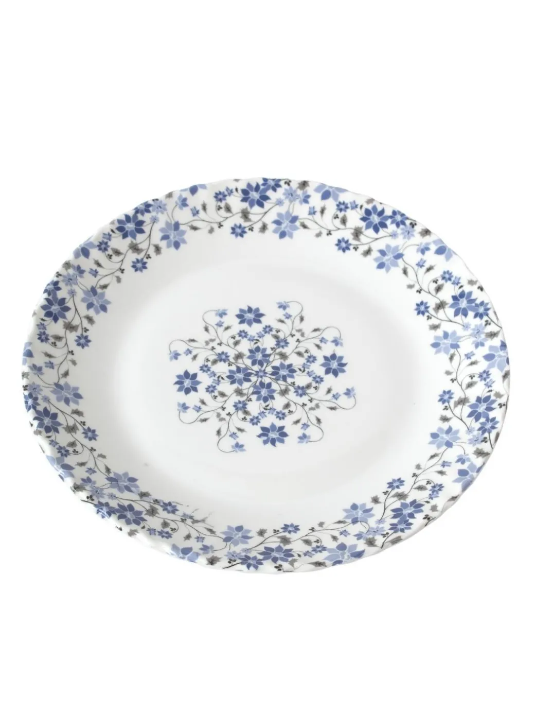 Market99 Melamine Tableware Glossy Floral Finish Quarter Plates for Dining Table (Set Of 6)