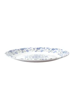 Market99 Melamine Tableware Glossy Floral Finish Quarter Plates for Dining Table (Set Of 6)