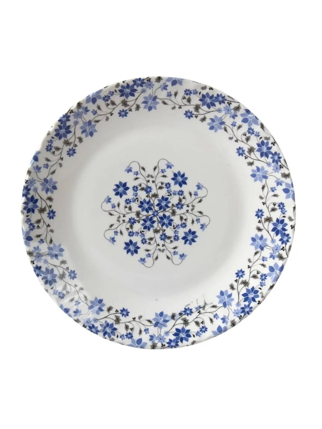 Market99 Melamine Tableware Glossy Floral Finish Quarter Plates for Dining Table (Set Of 6)