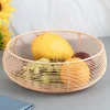Market99 Metal Wire Countertop Fruit Basket for Home & Kitchen - Peach Colour, Iron