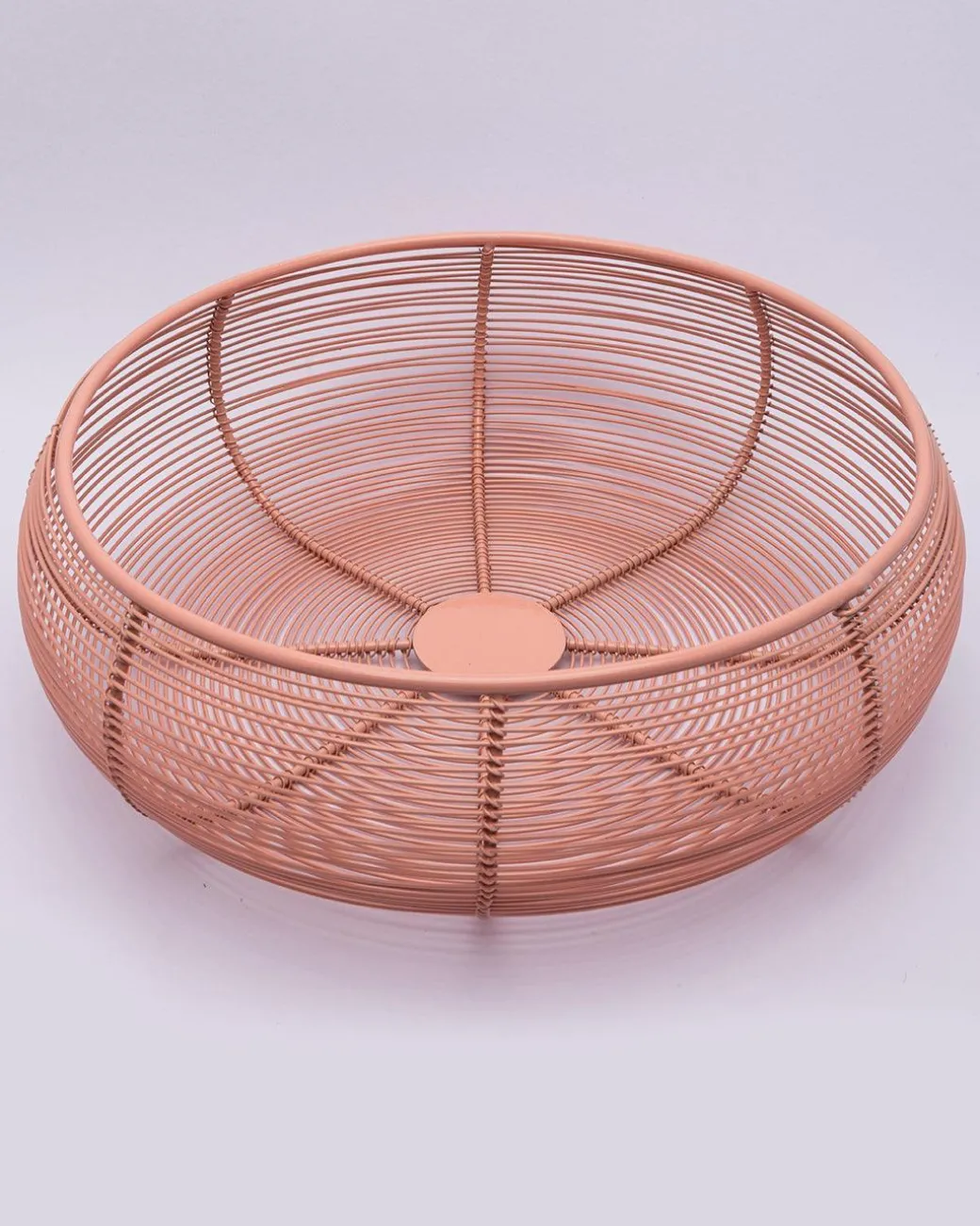 Market99 Metal Wire Countertop Fruit Basket for Home & Kitchen - Peach Colour, Iron