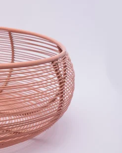 Market99 Metal Wire Countertop Fruit Basket for Home & Kitchen - Peach Colour, Iron