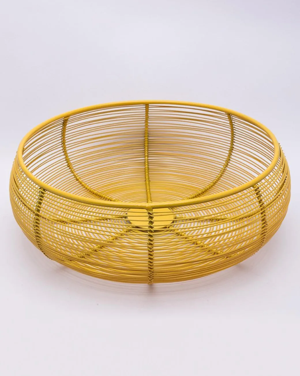 Market99 Metal Wire Countertop Fruit Bowl, Basket Holder Stand, For Home & Kitchen, Yellow Colour, Iron