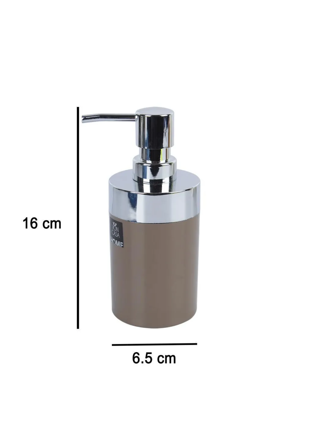 Market99 340mL Refillable Soap Dispenser With Silver Pump & Brown Soap Holder
