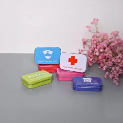 Market99 Pill Box Organizer Set of 6 - Multi Tin Glossy Finish