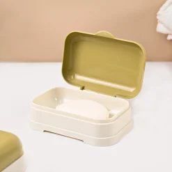 Market99 Plastic Mustad & White Soap Dish - Set Of 2