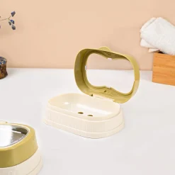 Market99 Plastic Off White Soap Dish - Set Of 2