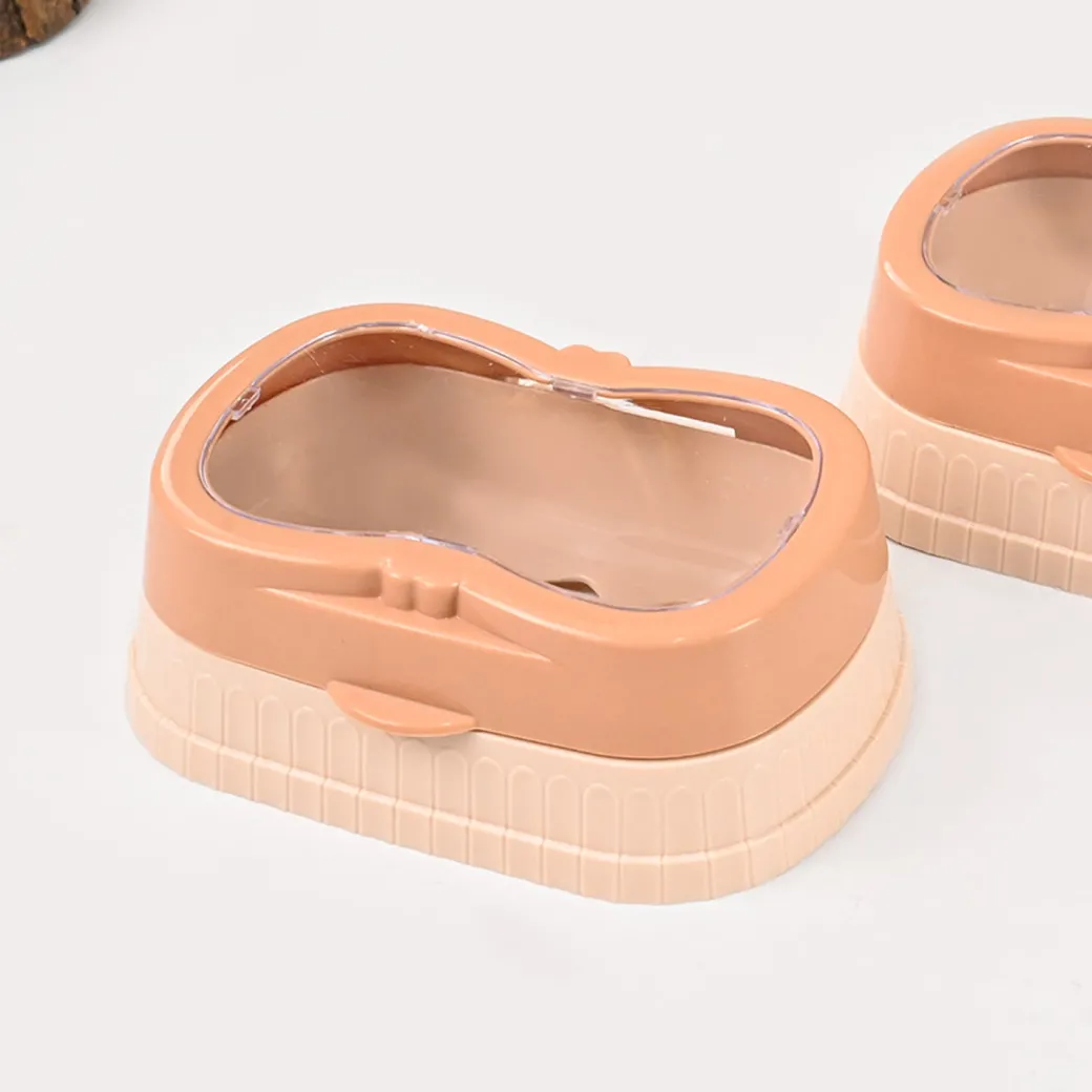 Market99 Plastic Peach & Beige Soap Dish - Set Of 2