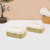 Market99 Plastic White & Yellow Soap Dish - Set Of 2
